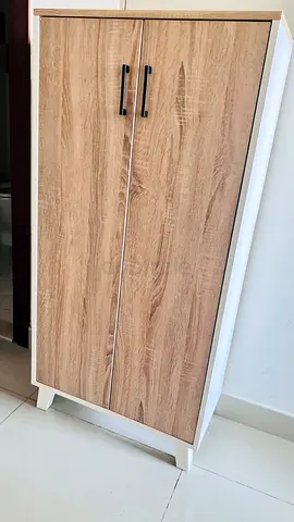 Slim Wooden Storage Cabinet with Shelves — Good Condition (shoe cabinet)