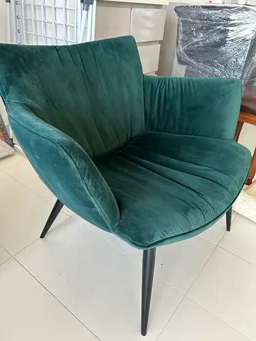 Green Velvet Accent Chair - Marina Home, Brand New Condition