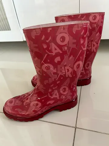 Salvatore Ferragamo Red rubber boots size 35,5 new