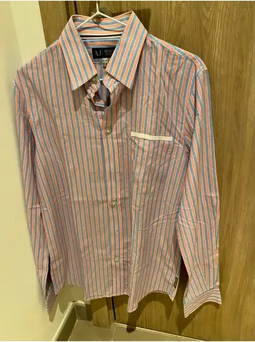 Original Armani exchange Men's long-sleeve striped dress shirt - size Small