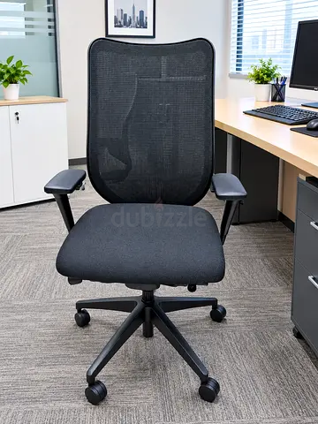 Free Delivery Ergonomic Black Mesh Office Chair With Adjustable Arms