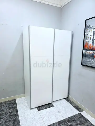 White 2-Door Wardrobe / Armoire - Modern, Good Condition
