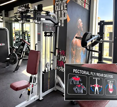 Commercial Pectoral Fly / Rear Deltoid Machine - Gym Equipment (Used)