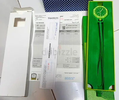 Swatch Green Long Strap Wristwatch with Box and Receipt - Unworn