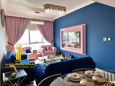 🏡 أفخم شقة غرفتين وصالة في برج كونكورير شارع الشيخ مكتوم بن راشد عجمان سهل المخرج لدبي والشارقة – النعيمية 1 ✨ فرصة لا تُعوض للسكن الراقي في– النعيمي