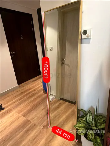Full-Length Gold Mirror – Stand Broken, Mirror Intact | AED 100