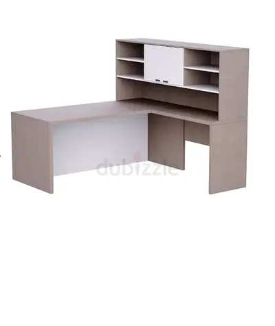 Mahmayi Light Concrete colour-Premium White Executive Desk