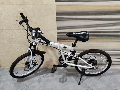 Hummer folding kids/teen mountain bike - white, good condition