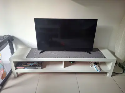 Ikea tv stand white lack