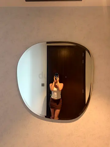 Large Decorative Wall Mirror with Rounded Organic Shape