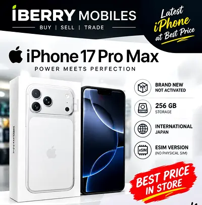 iPhone 17 Pro Max 256GB (Brand New, International eSIM)