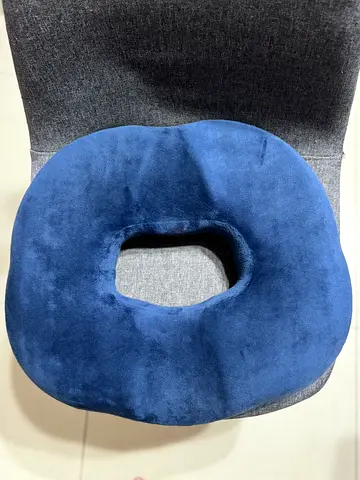 Comfortable Donut Seat Cushion - Blue Memory Foam Relief Pillow-Hemorrhoid Pillow