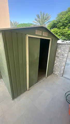 Metal Outdoor Garden Storage Shed - Good Condition, doors need to be fixed