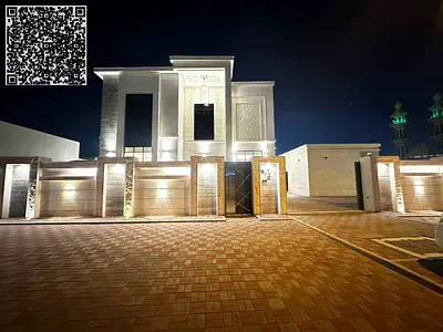 فيلا فاخرة جديدة كلياً للإيجار في منطقة الجرف 2، عجمان، تضم 6 غرف نوم رئيسية (ماستر).