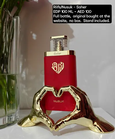 Riifs/Nusuk Saher EDP 100ml - Full Bottle with Decorative Stand
