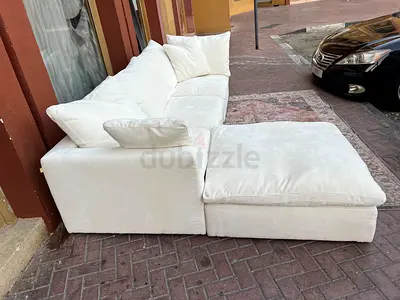 Modular Italian Feather 🪶 filled sofa with footstool