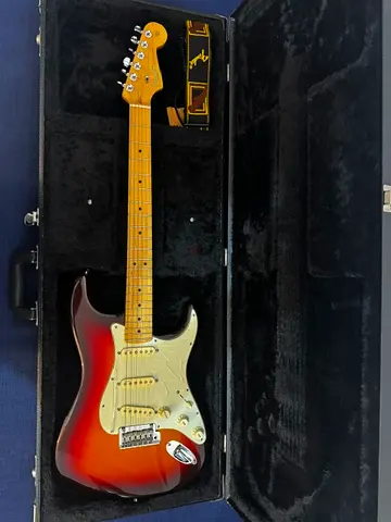 New 2014 /Plastics on Fender American Deluxe Stratocaster Plus 3 Color Burst with personality cards