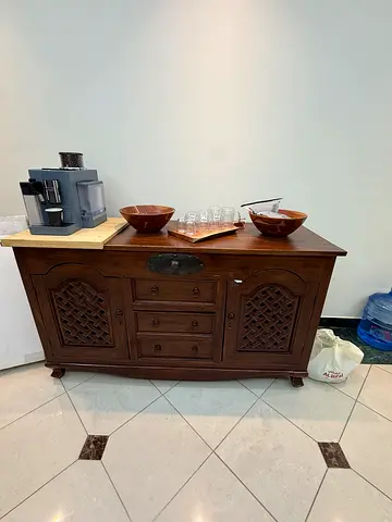 marina solid wood console table