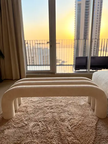 Bouclé Bench