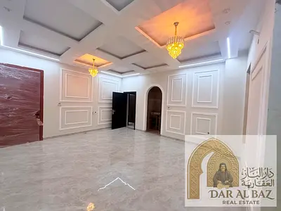 The opportunity of a lifetime! A luxury villa in Al Yasmeen featuring 6 master bedrooms, a majlis, and a spacious living area; stone façade, high-end