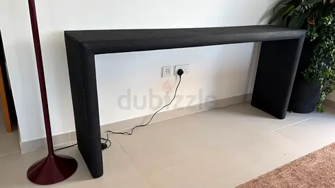 WS Living Designer Console Table – Matte Black Textured Finish – 1.8m