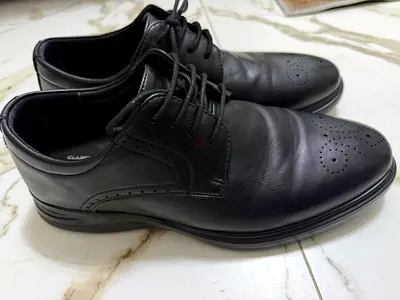 Black Leather Men's Dress Shoes - Size 45@99