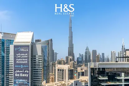 Modern 1BR | High Floor | Canal & Burj Khalifa View