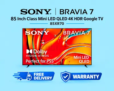 Sony BRAVIA 7 85 Inch Class Mini LED QLED 4K HDR Google TV 85XR70