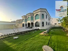 Luxury 7 Bedroom Villa for Rent in Al Jurf Ajman with Large Swimming Pool Two Majlis Spacious Garden