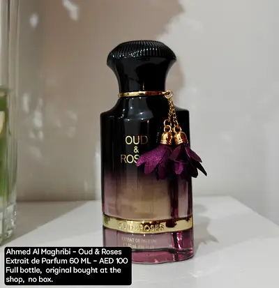 Ahmed Al Maghribi Oud & Roses Extrait de Parfum 60ml - Full Bottle