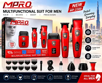 MPRO MP-2360 Multifunctional Men's Grooming Kit - Hair, Beard, Body Trimmers