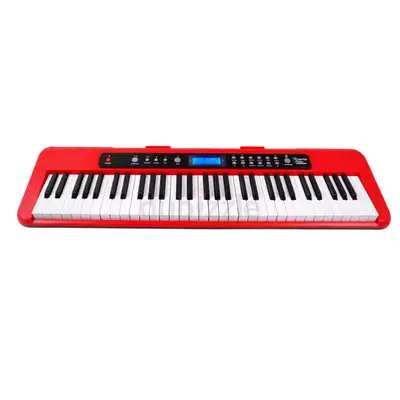 Aiersi A828 Touch Response 61 Keys BeginnerBuilt In Lesson Functional Electronic Keyboard (Red)