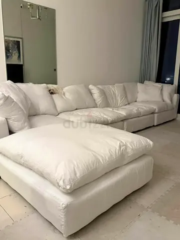Marina home luscious cloud feather 🪶 filled modular sofa with ottoman