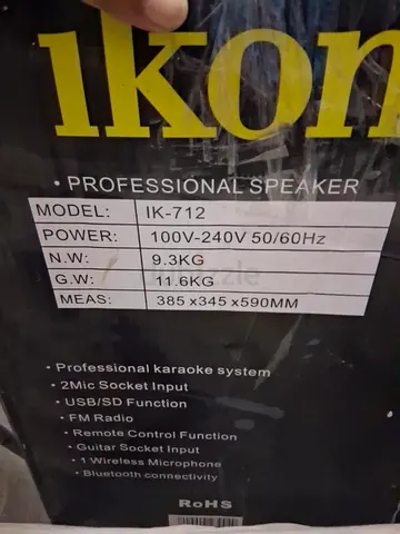 IKORA Professional Karaoke Speaker – IK-712  Brand new, sealed pack 📦