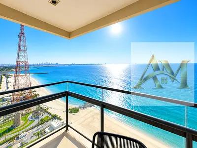 Luxurious Beachfront 3BR + Maids Room || Private Beach || Chiller Free || 2 Car Parkings || All Amenities Free