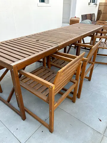 Outdoor furniture table and chairs