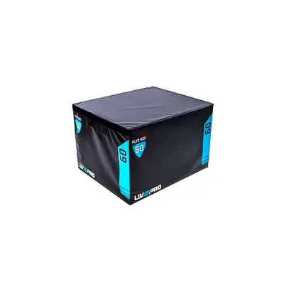 LIVEPRO Soft Plyometric Box - XL 60CM Black - Brand New
