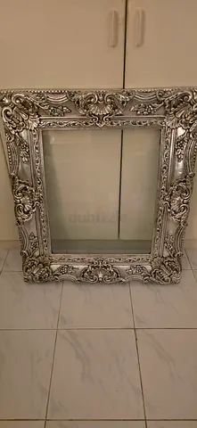 Ornate Silver Wall frame with glass (Decorative Frame) - for painting or picture