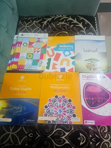 Set of school textbooks & workbooks (English, Mathematics, Wellbeing, Global English) - used