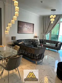 3BR apartment, Oasis Towers, 1,937 sqft, furnished with parking, rented for AED 9,000 monthly. Cash 