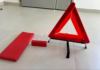 Reflective Emergency Warning Triangle with Case - Good Condition