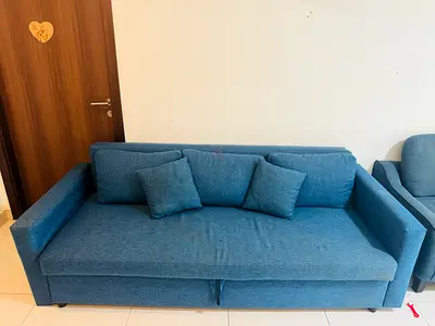 Blue Sofa Bed with Storage for Sale