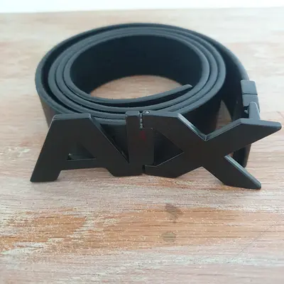 Black AX logo belt - Armani Exchange, size up to size 40.