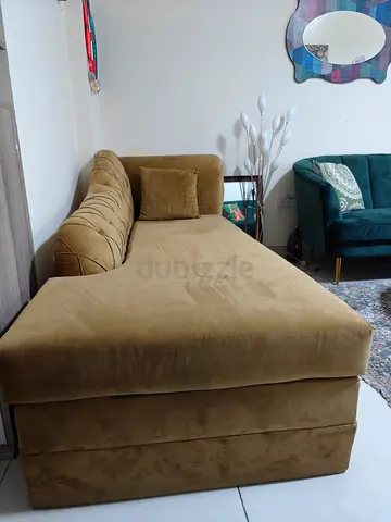 Golden/Light Brown Lounge lounge with storage