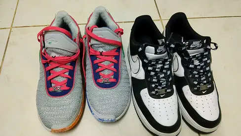 Two pairs of sneakers (Nike Air Max and Nike Air Force) size 11US
