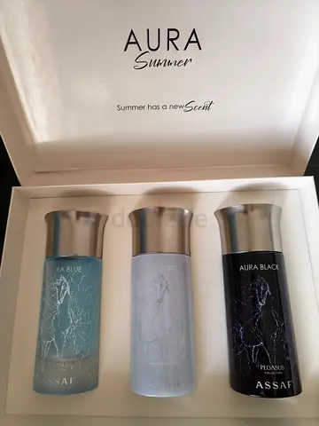 Set of 3 Assaf Aura Summer Men's Fragrances - Brand New - Sealed 100ml X 3