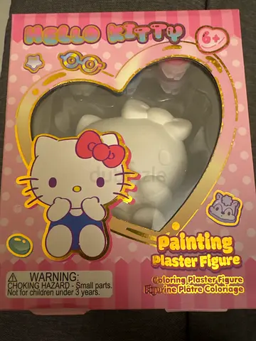 Hello Kitty Painting Plaster Figure Kit - Unused in Box