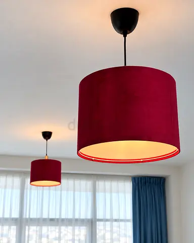 New Red Fabric Drum Pendant Ceiling shade  - IKEA