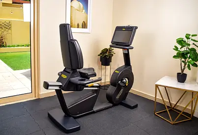 Technogym recumbent bike with unity console