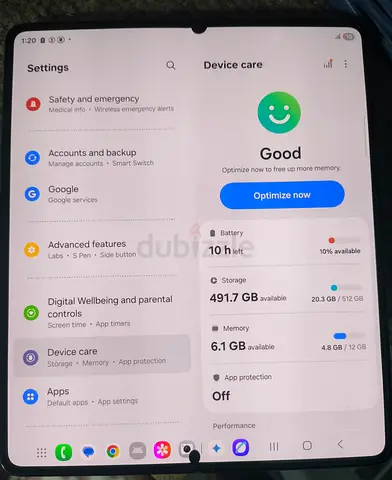 Samsung Galaxy Z Fold5 (foldable) - working condition, 512GB, Good battery